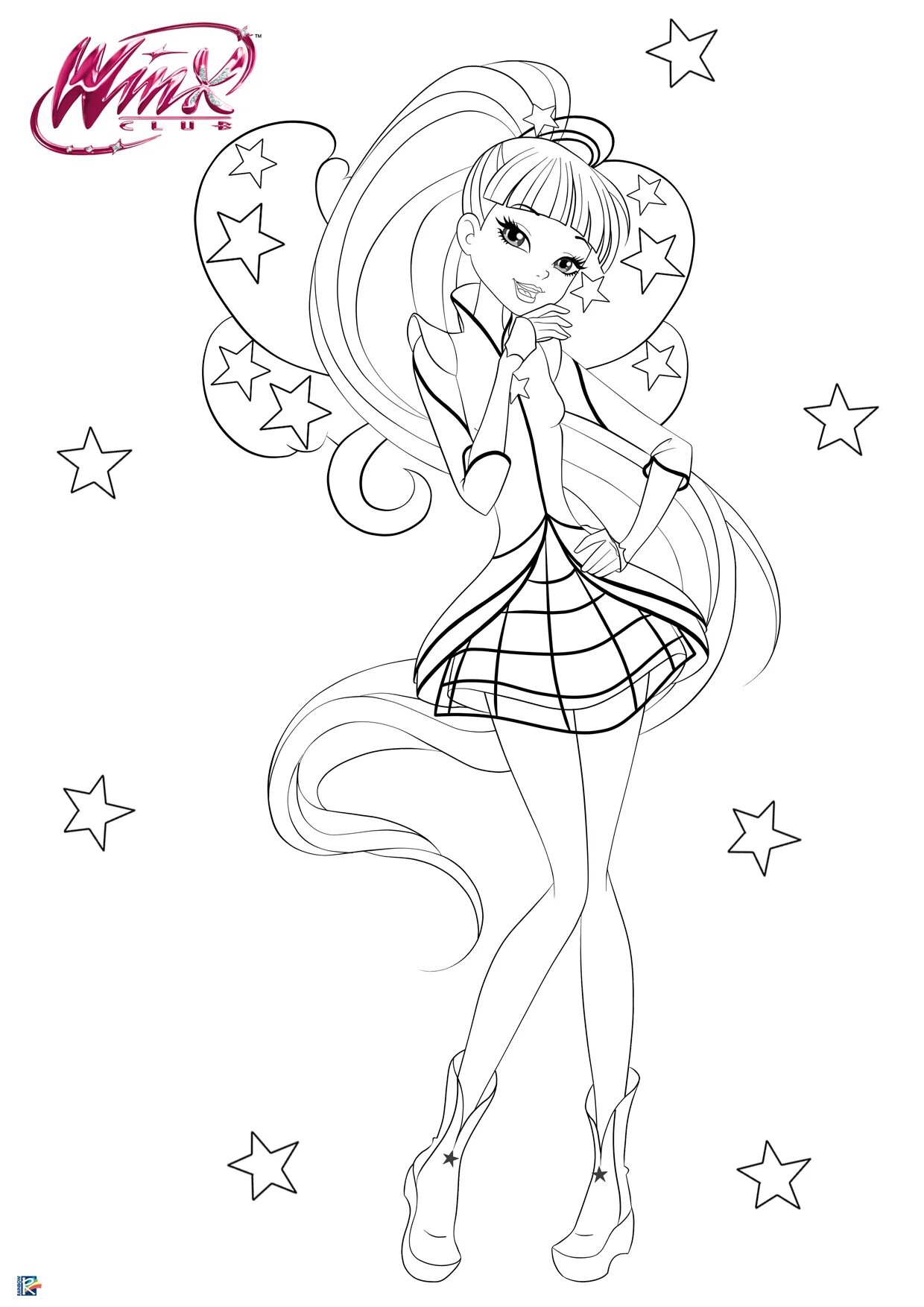 Luxury winx space coloring page