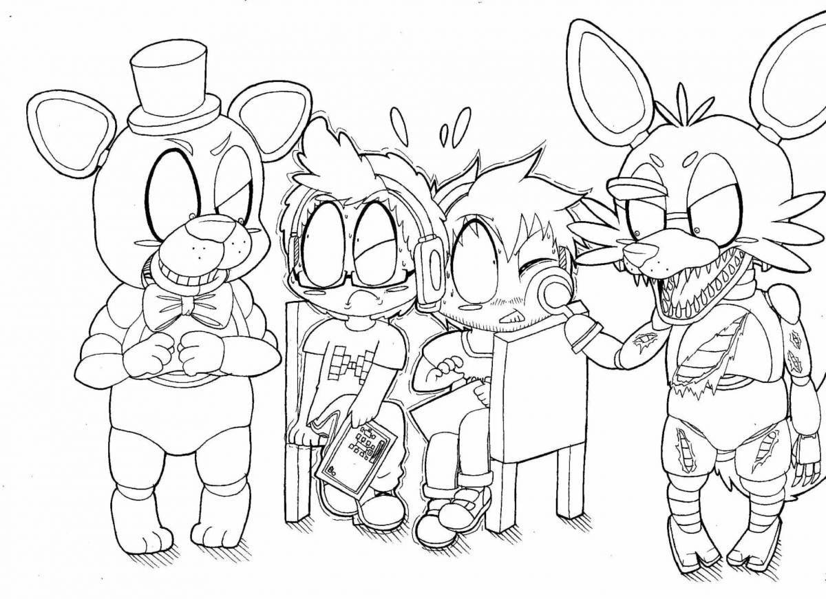 Charming fnaf coloring book