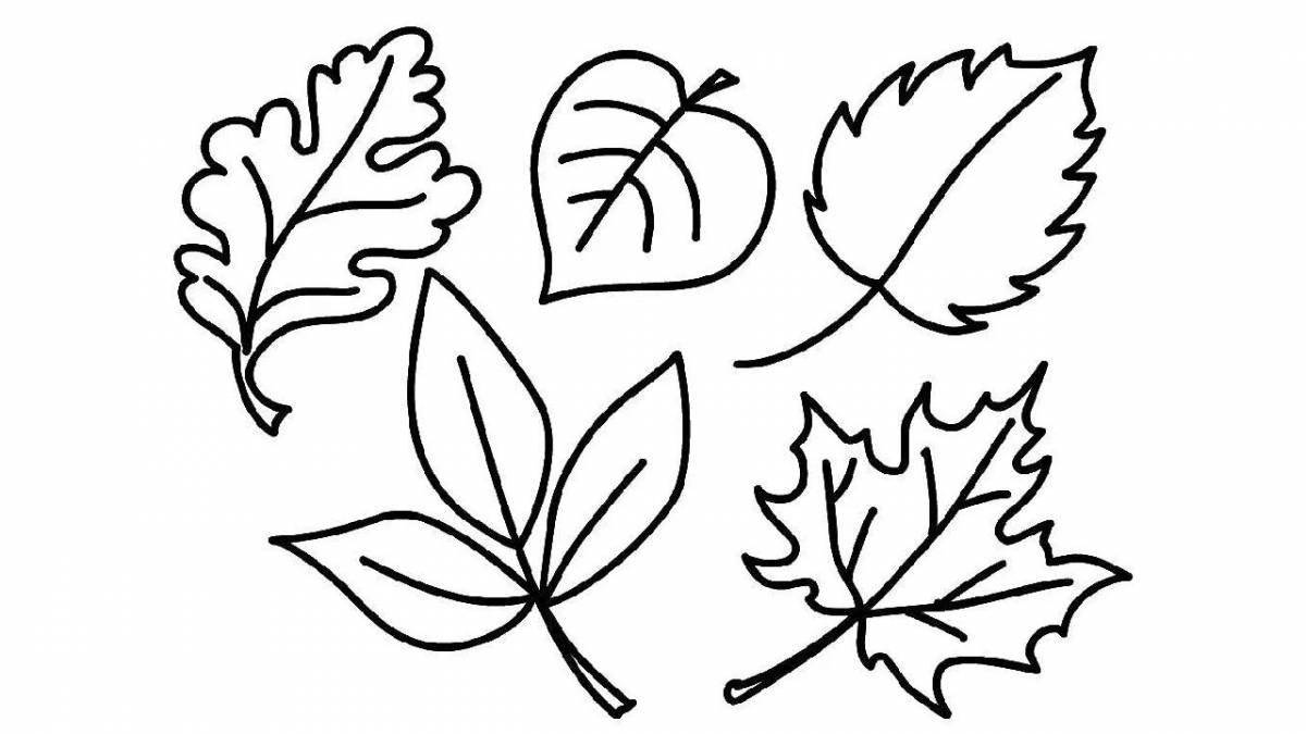 Amazing coloring book with lots of leaves