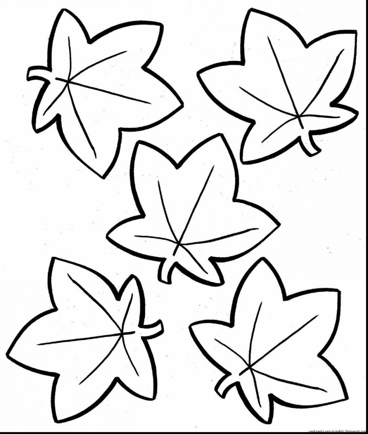 Coloring page dazzlingly many leaves