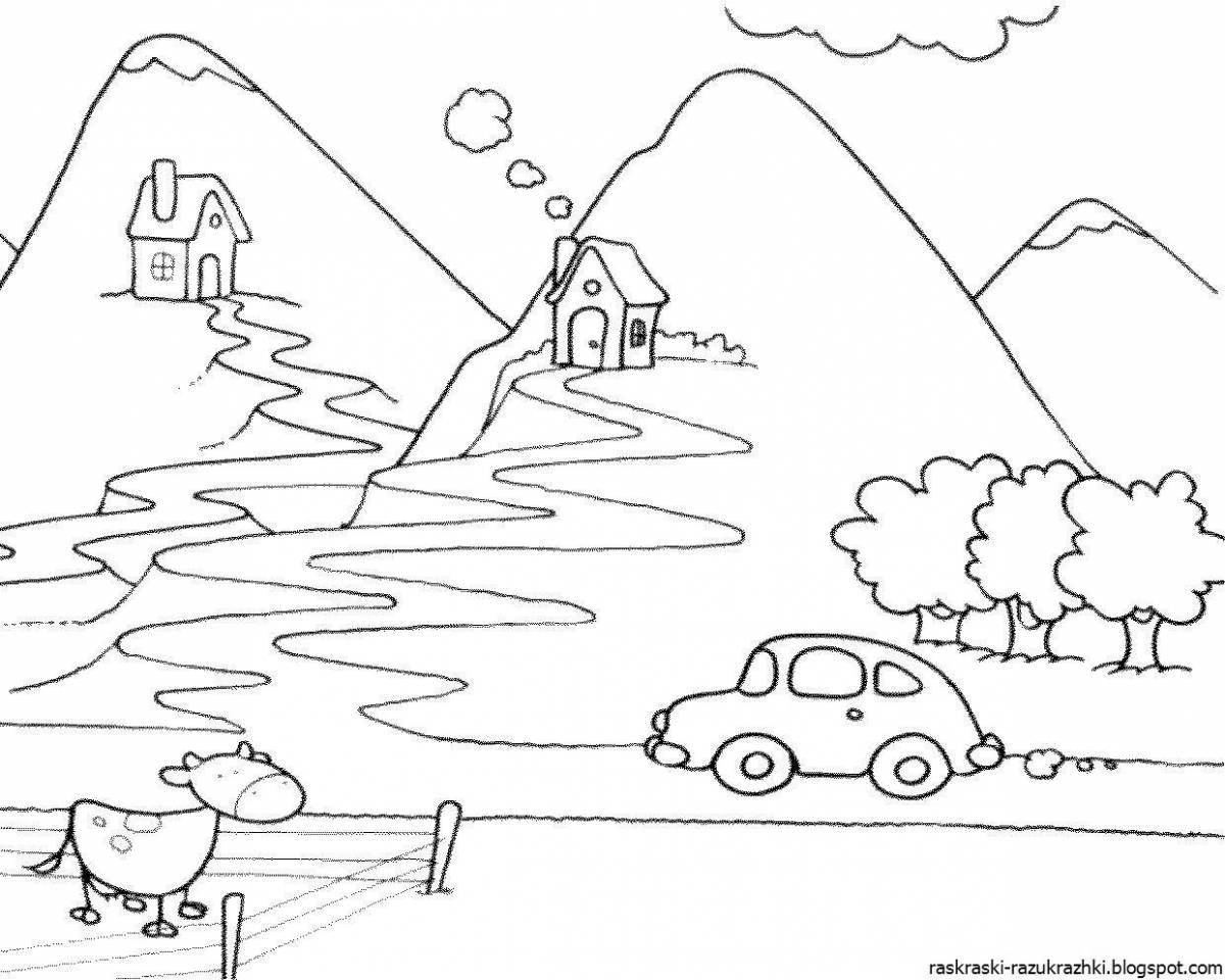 Bright way home coloring page