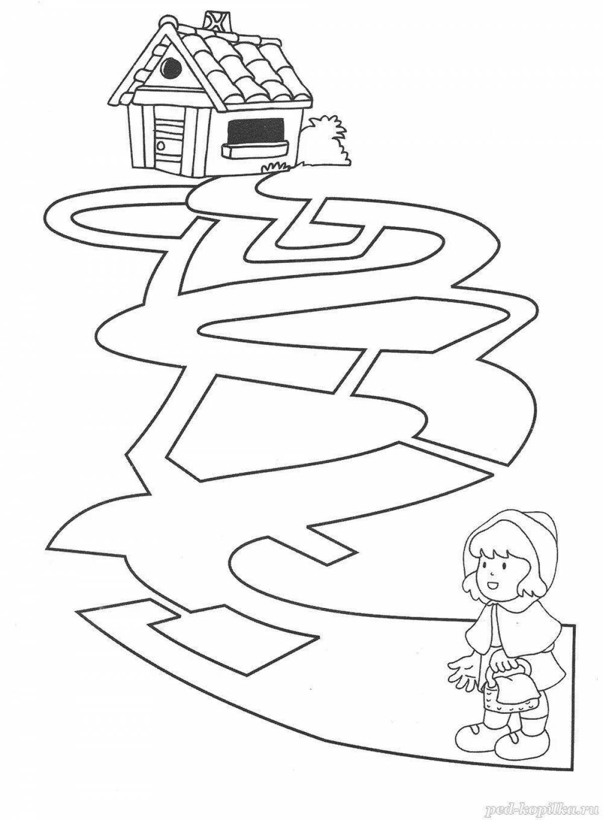 Coloring page inspiring way home