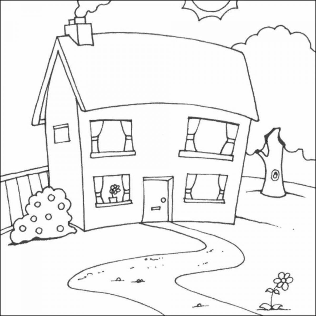 Playful way home coloring page