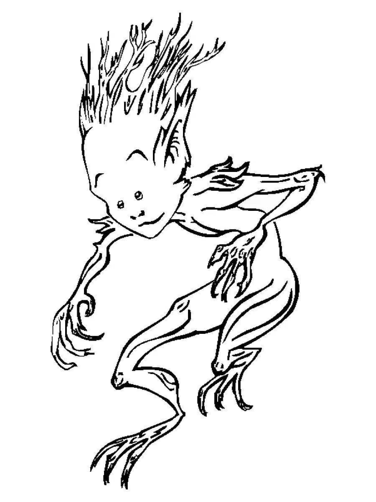 Magic creature coloring page