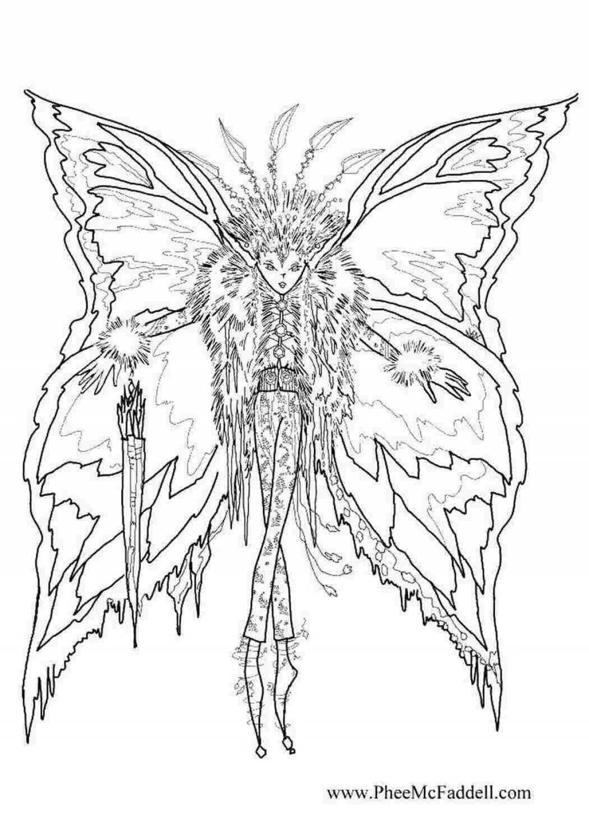 Fairy coloring pages magical creatures