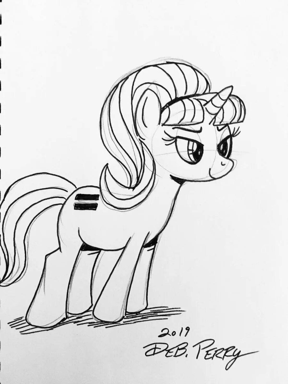 Charming starlight glimmer coloring page