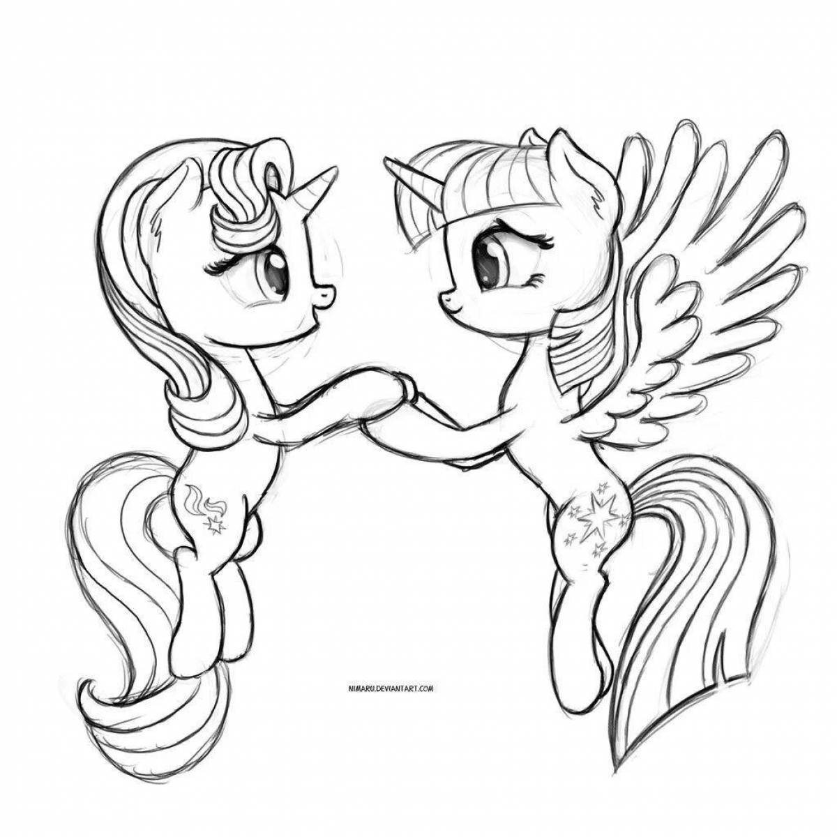 Glowing star glimmer coloring page