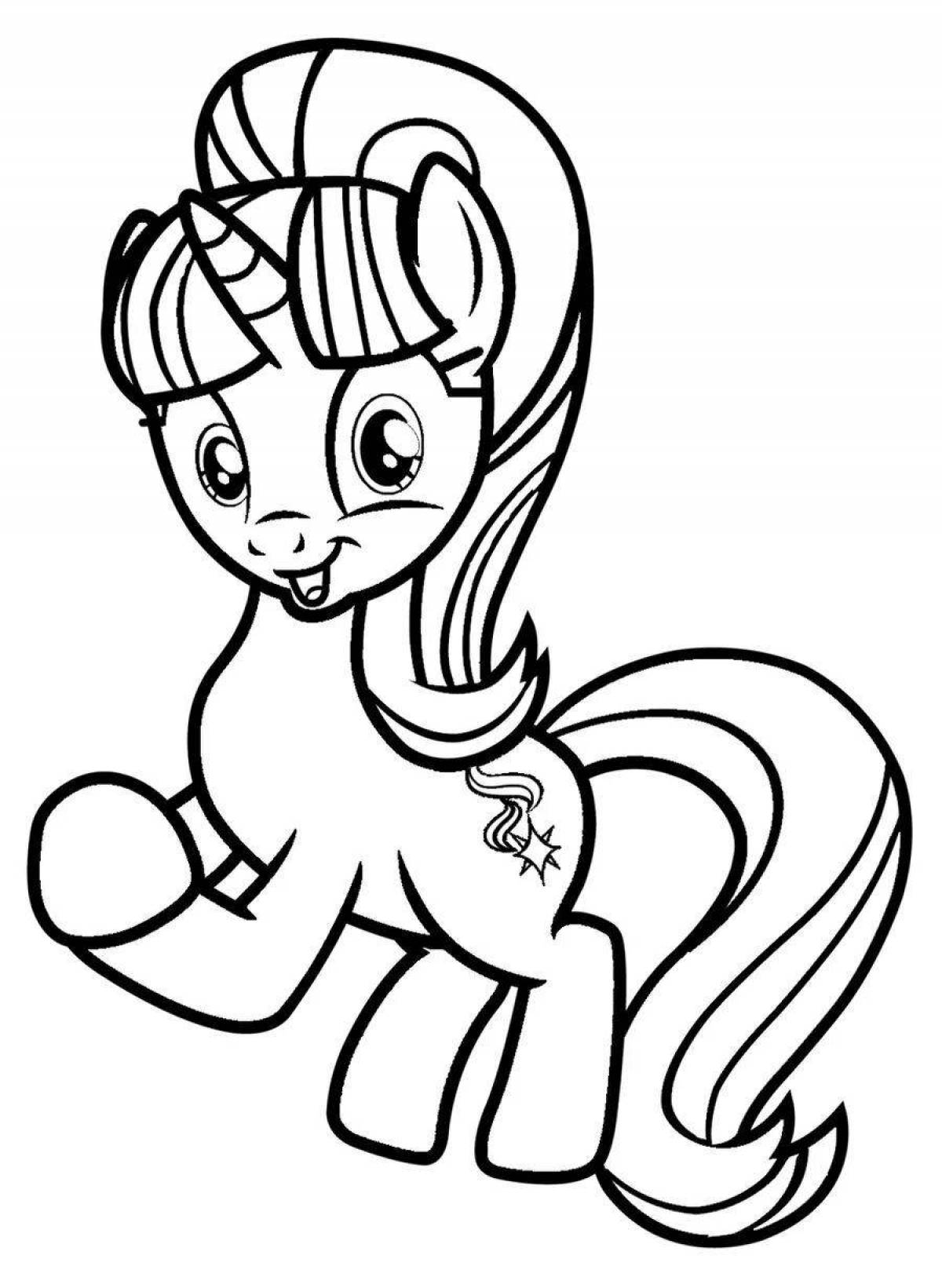 Serene starlight glimmer coloring page