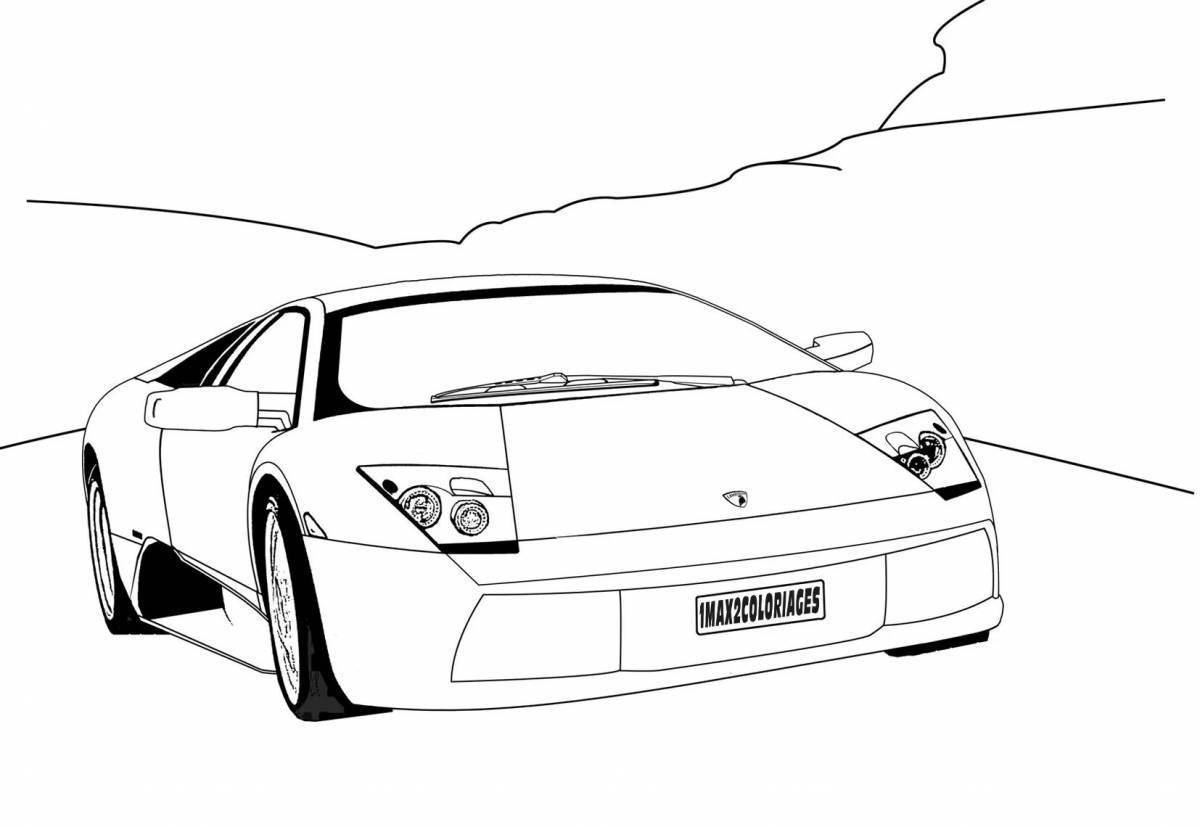 Dazzling cool cars coloring book