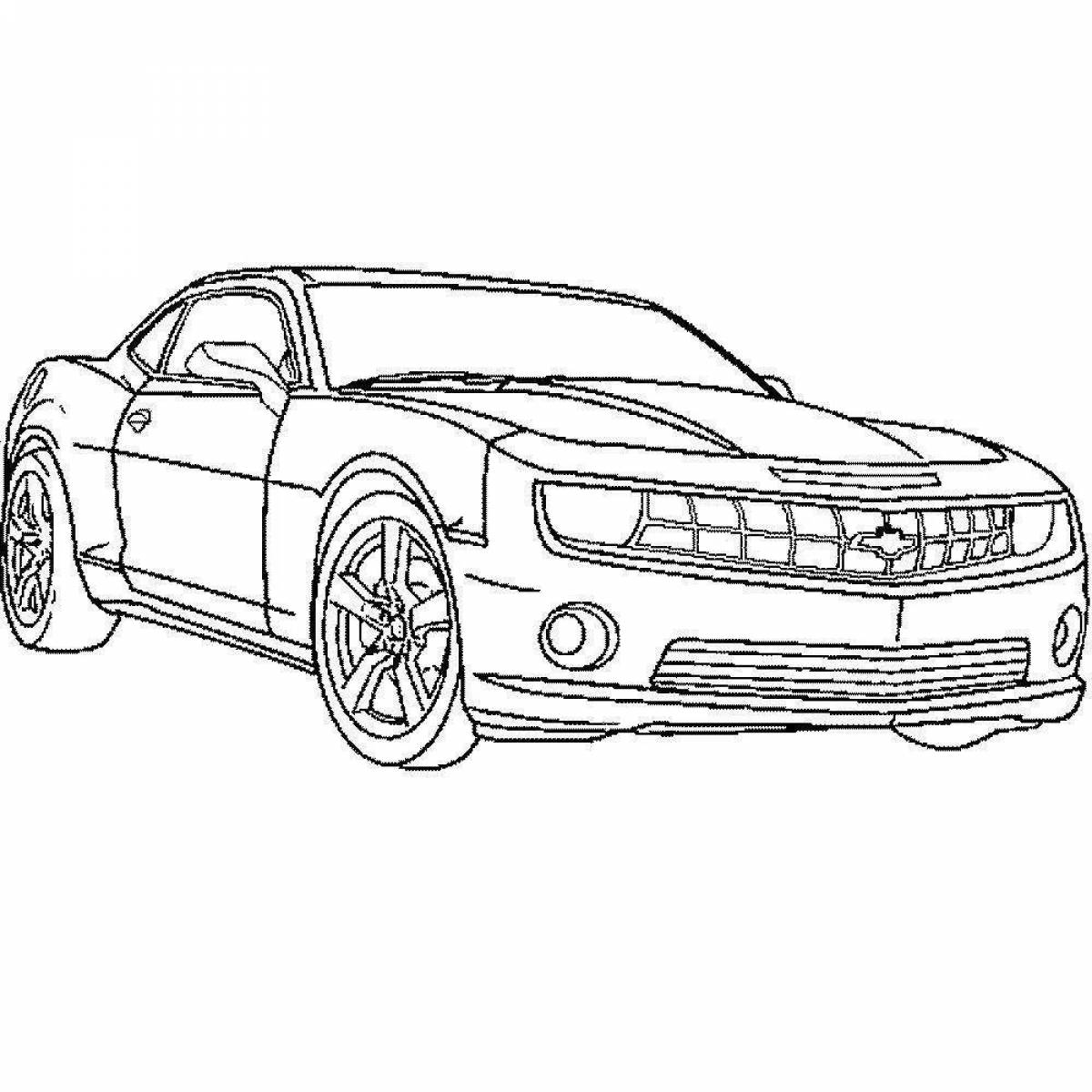 Coloring page elegant cool cars