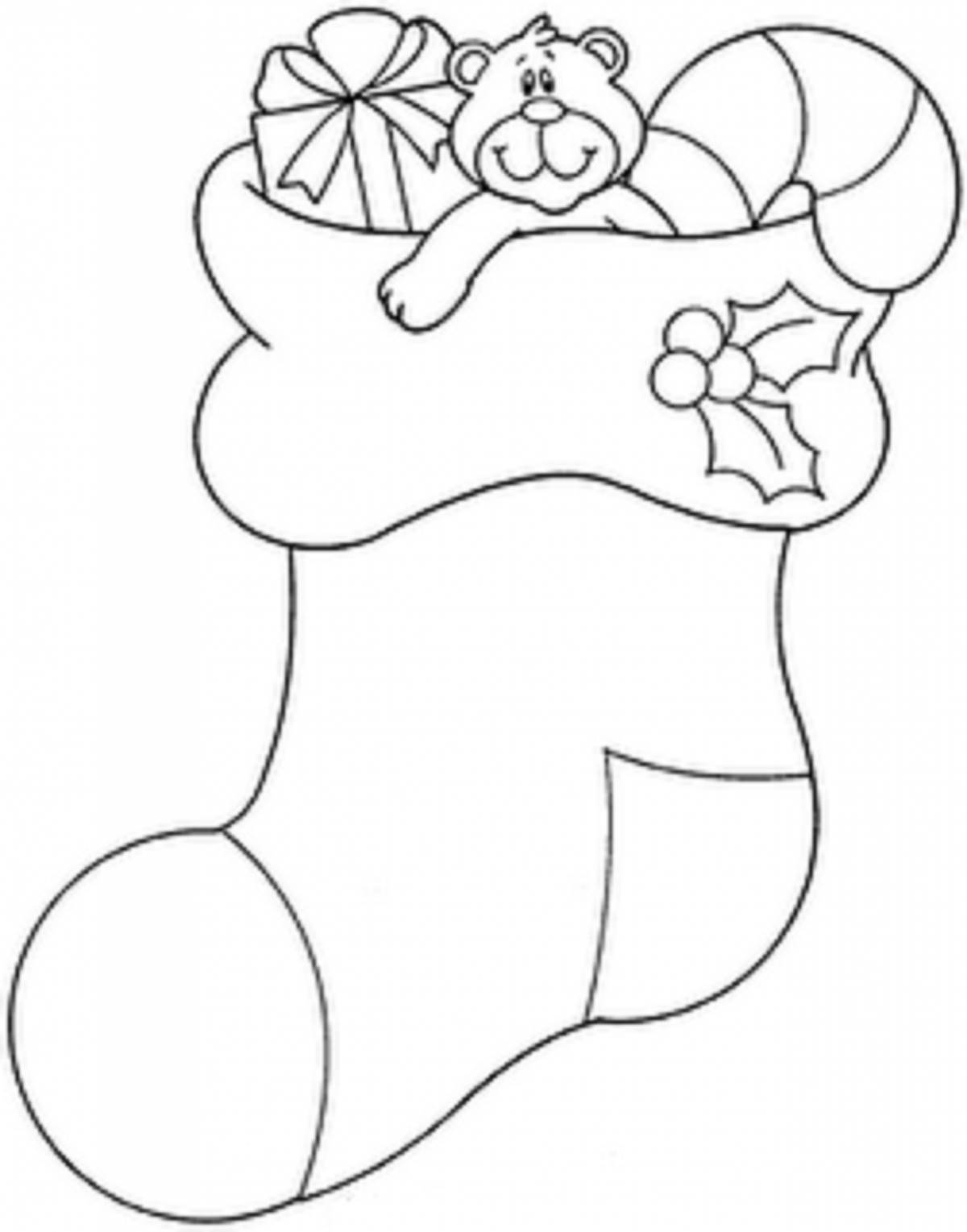 Coloring page joyful boots