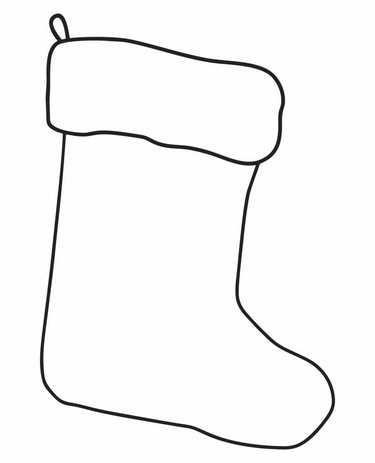 Holiday boots coloring page