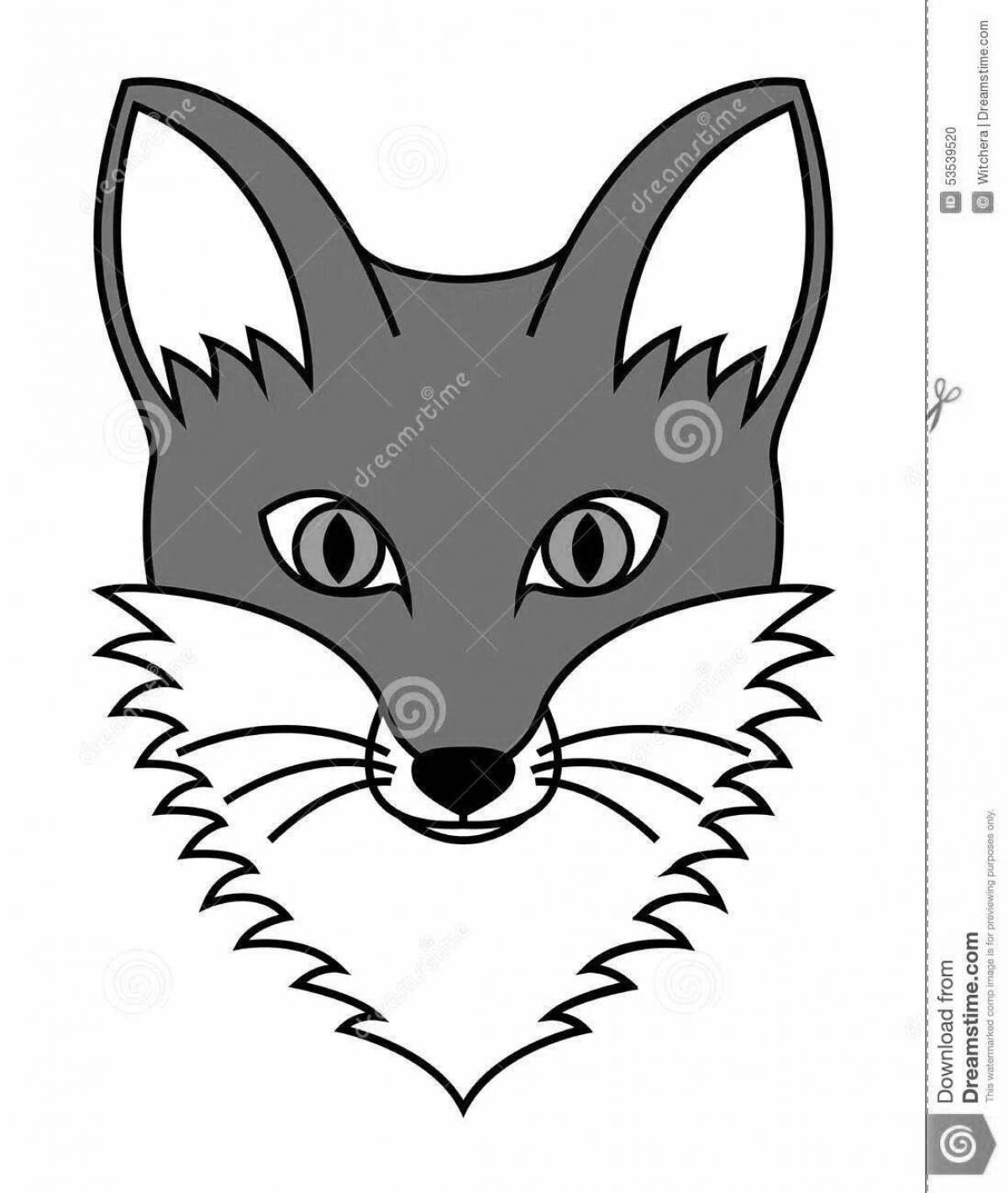 Living fox coloring page