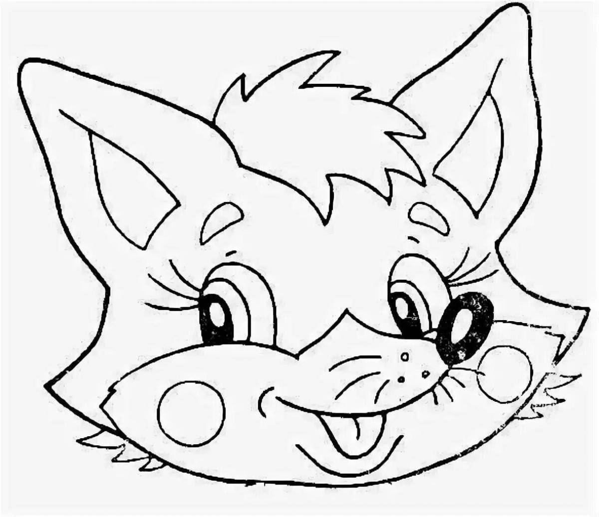 Sparkling fox coloring page