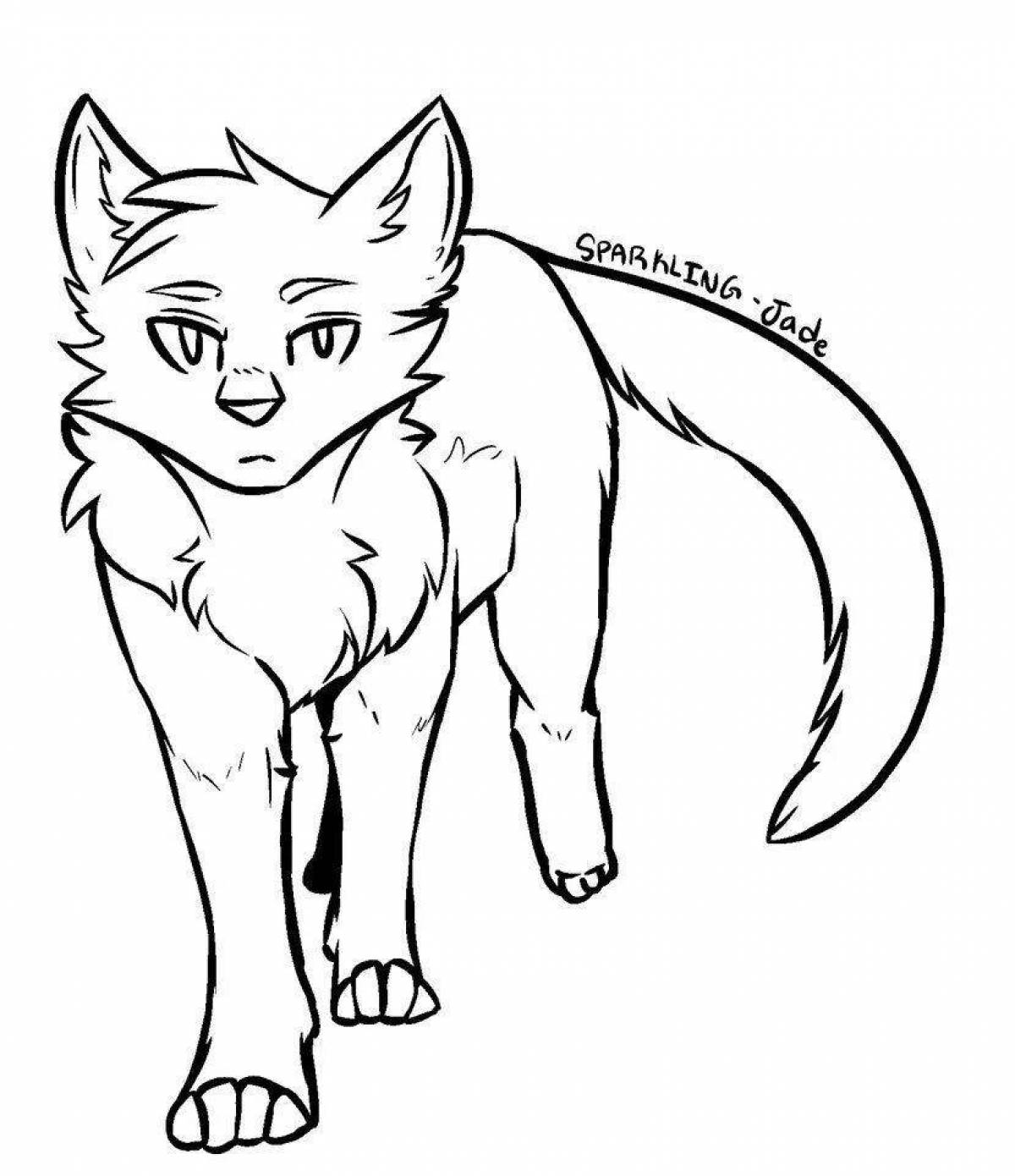 Coloring page amazing warrior cats
