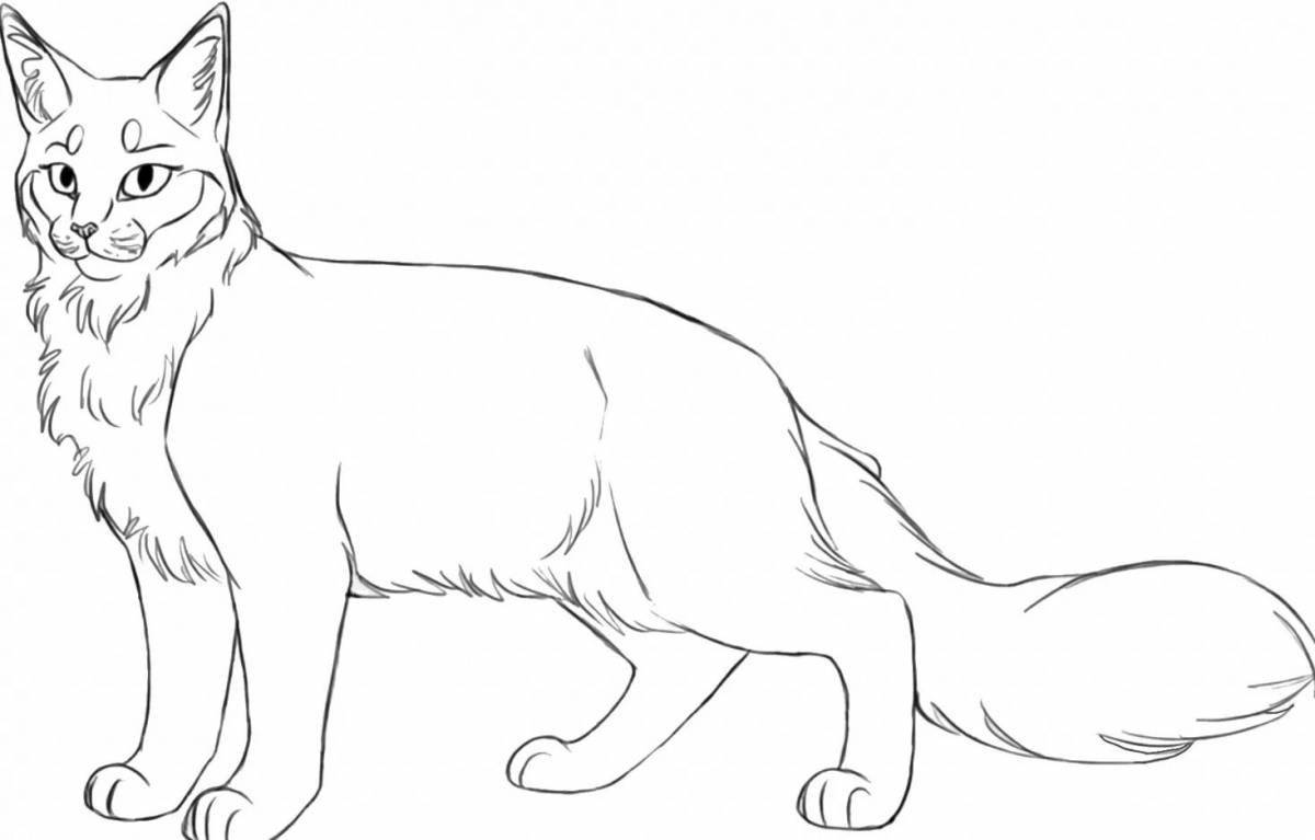 Coloring page adorable warrior cats