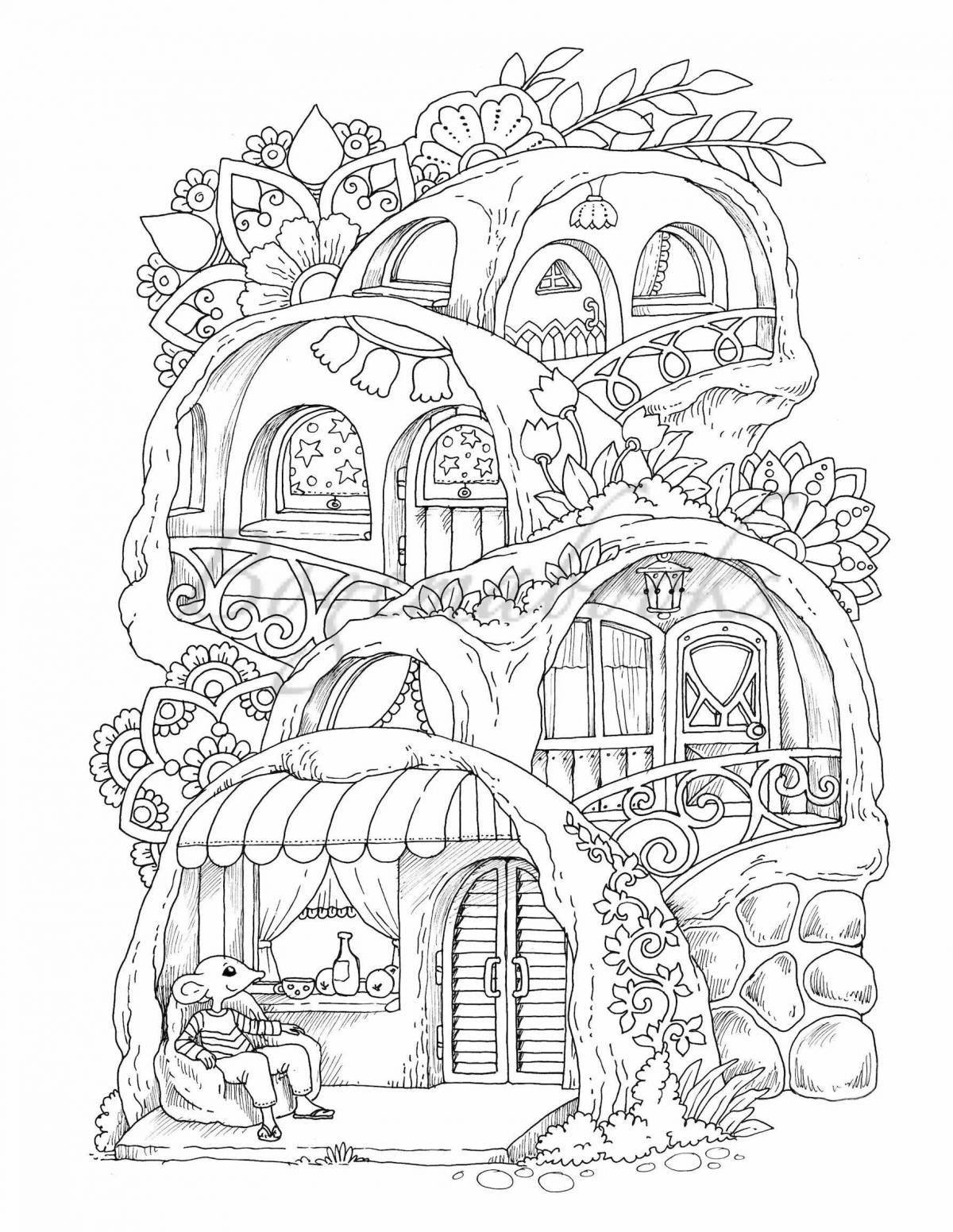 Magic house coloring book