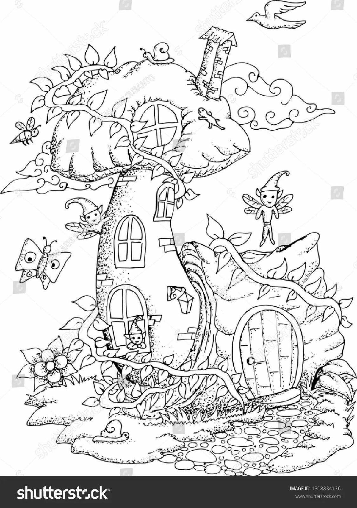 Dazzling magic house coloring book