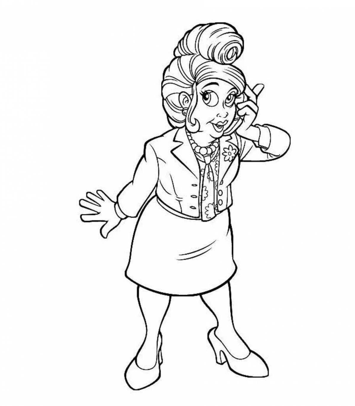 Miss tee coloring page