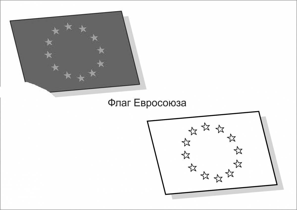 Colouring bright European flags