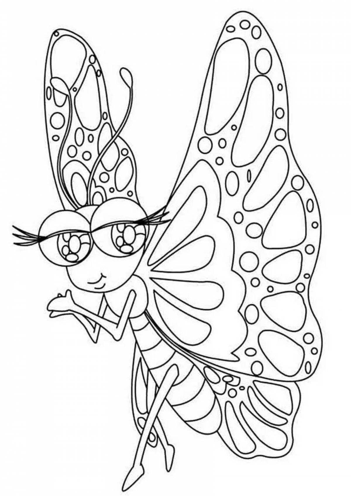 Awesome butterfly coloring page