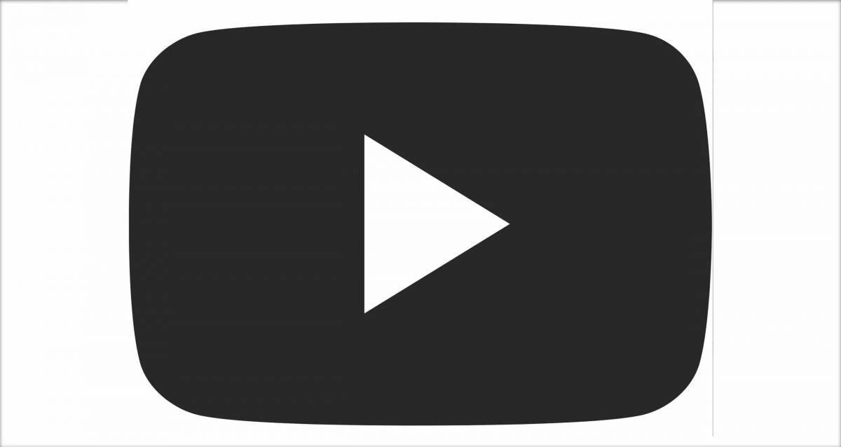 Очаровательная страница раскраски логотипа youtube