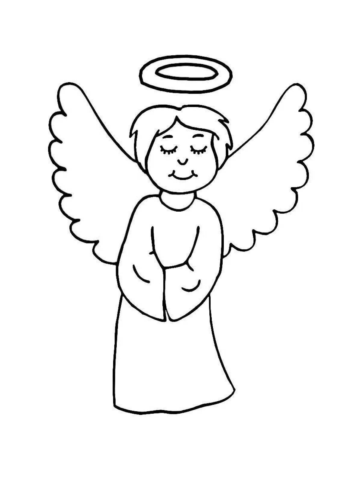 Angel coloring book angel face