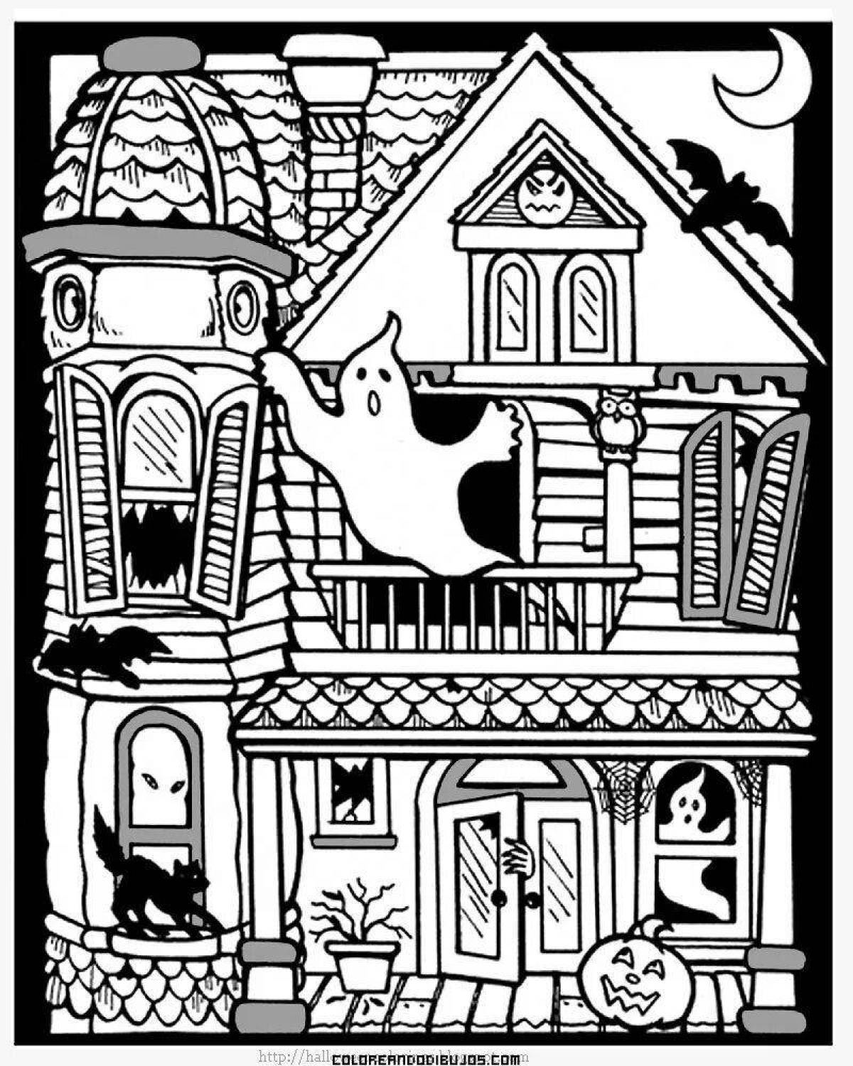 Colouring a terrible unnerving house