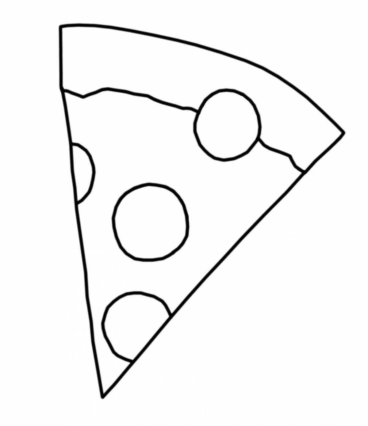 Appetizing coloring pizza slice