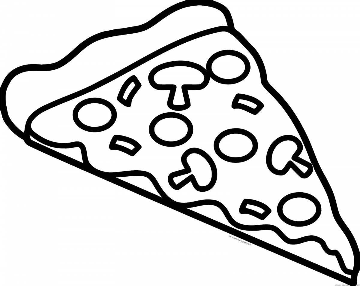 Satisfactory coloring pizza slice