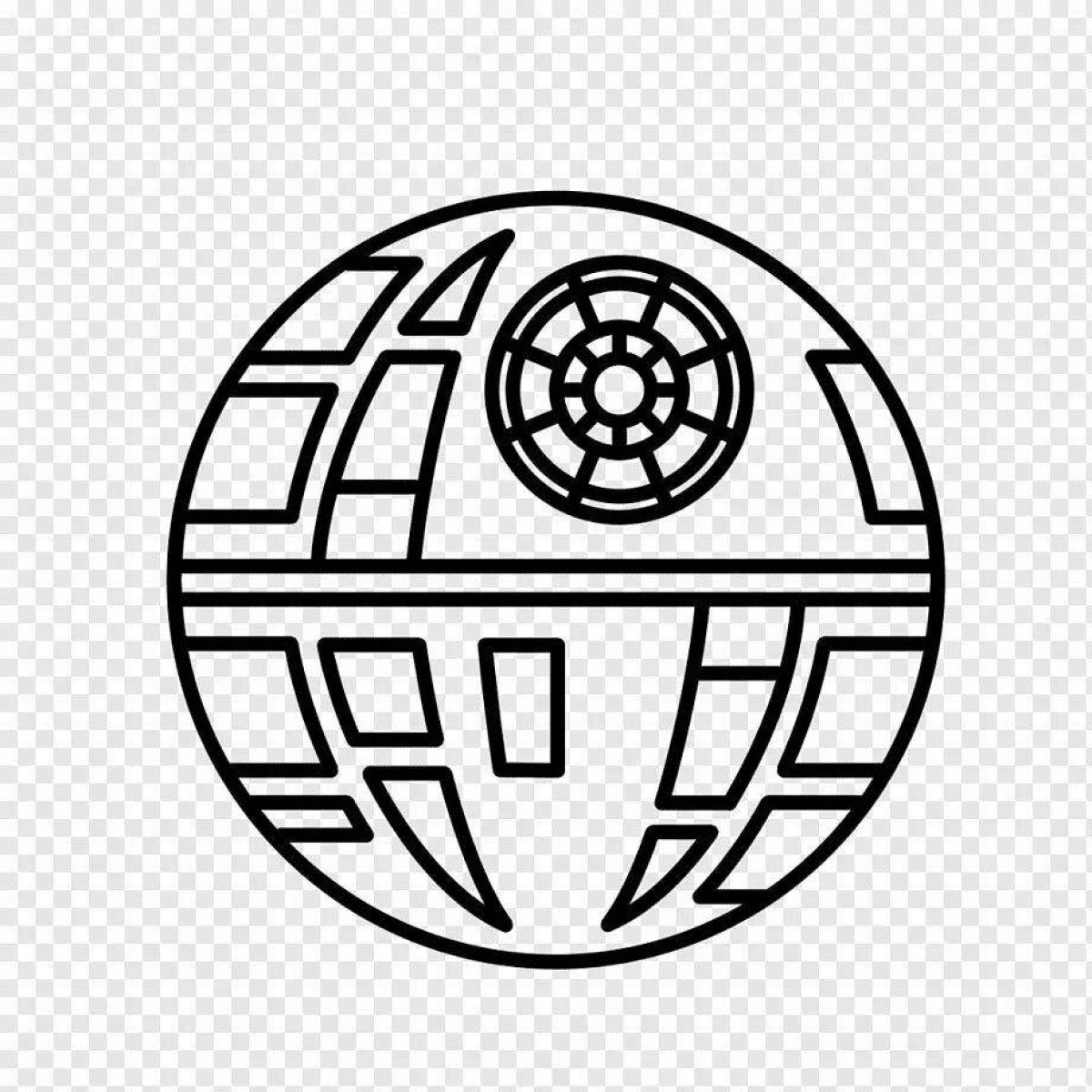 Awesome death star coloring page