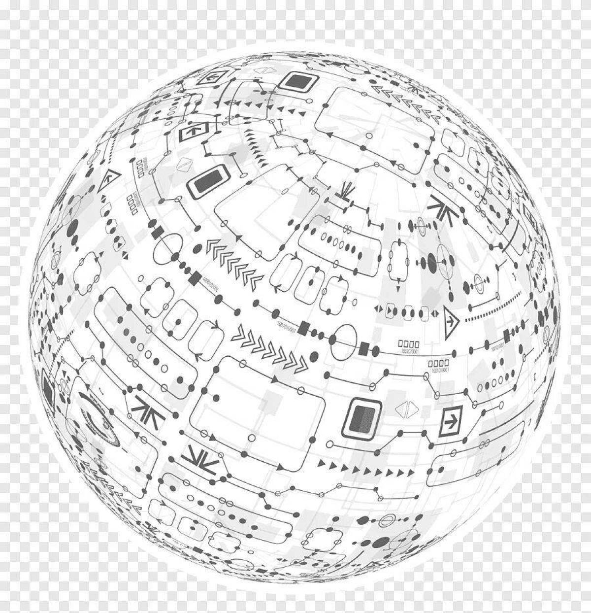 Death star glitter coloring page
