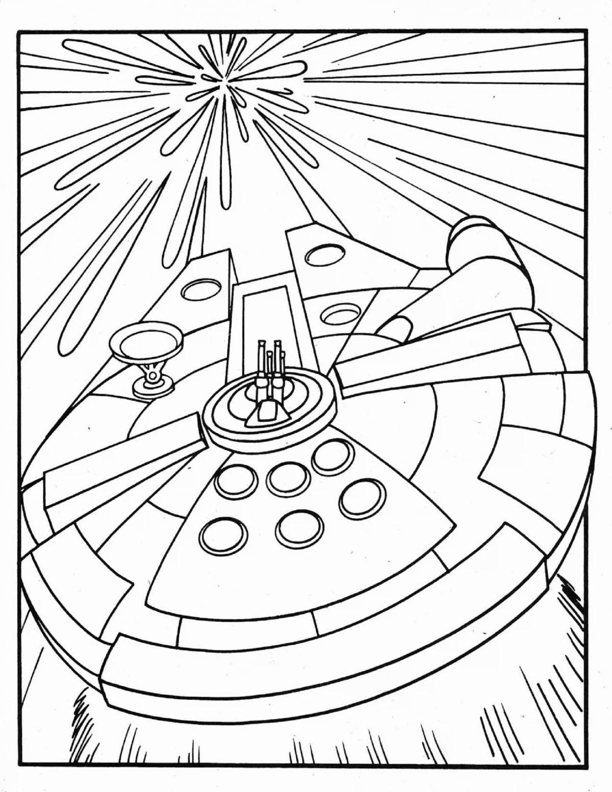 Beautiful death star coloring page