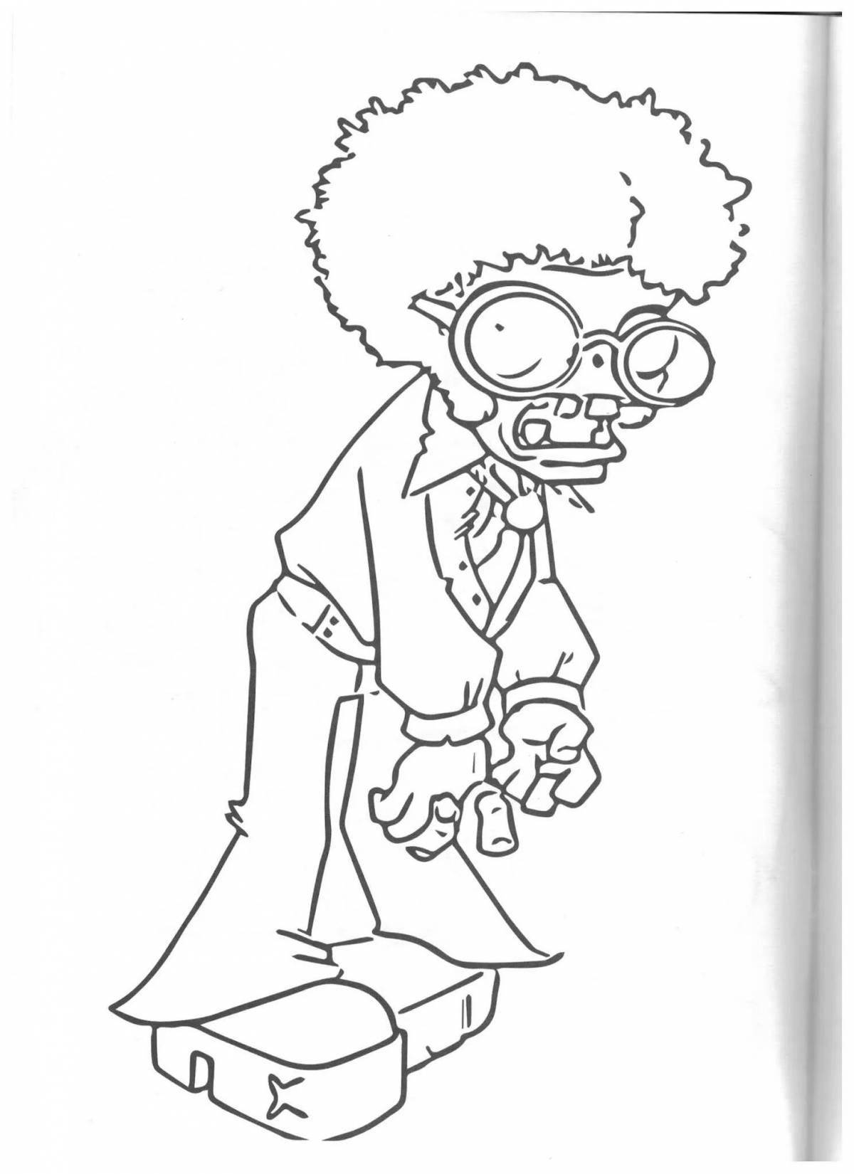 Dr Zombie Boss Spectacular Coloring Page