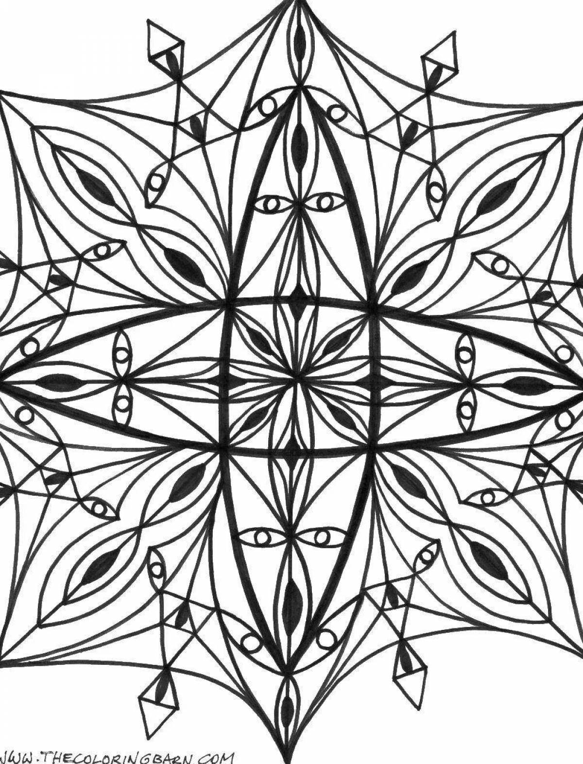 Gorgeous Kaleidoscope coloring page
