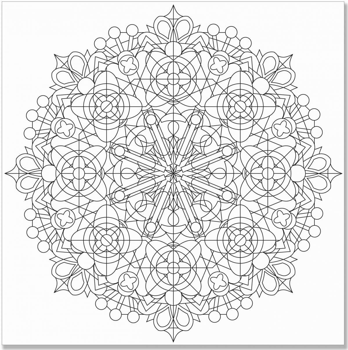Kaleidoscope animated coloring page