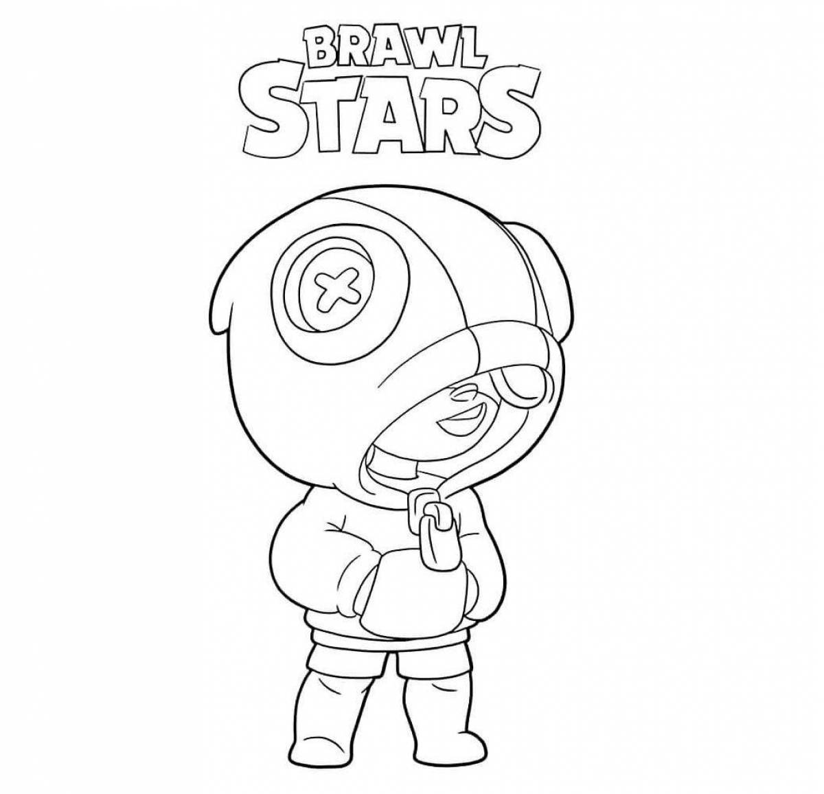 Sparkling brown stars coloring page