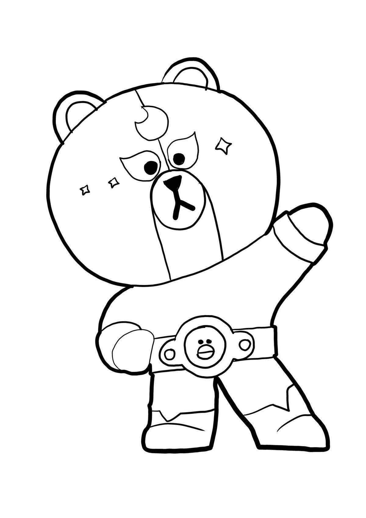 Mystical brown stars coloring page