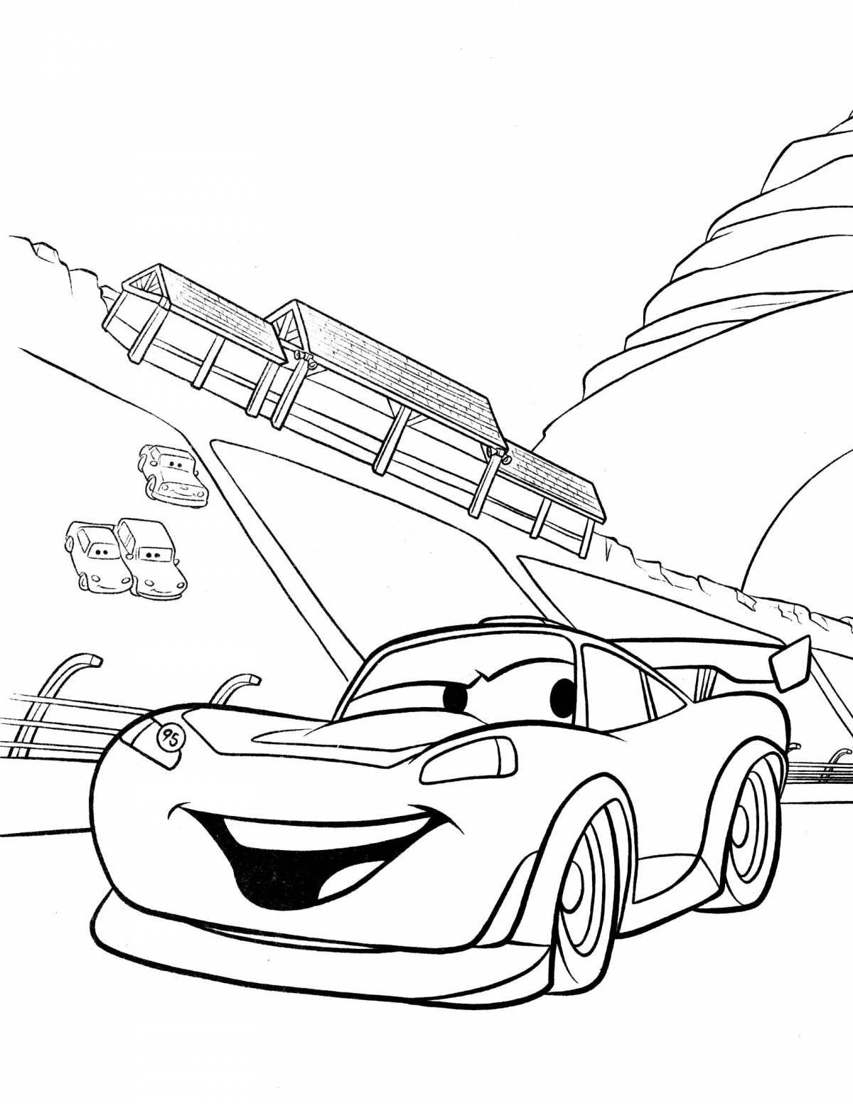 Great fast cars coloring book