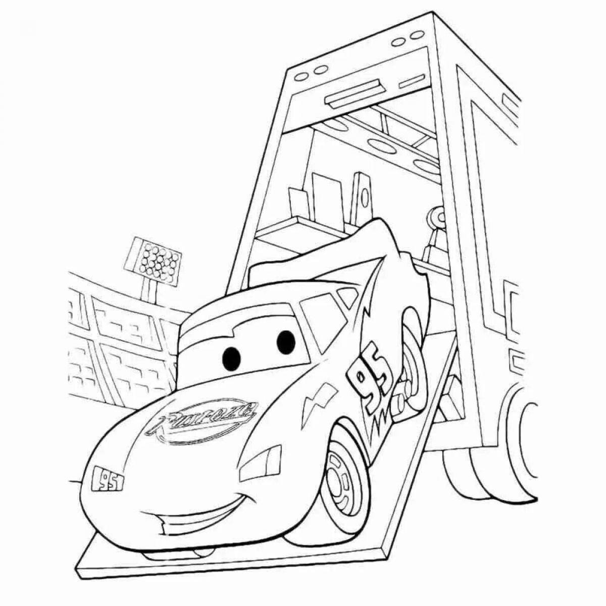 Coloring page glamor fast cars