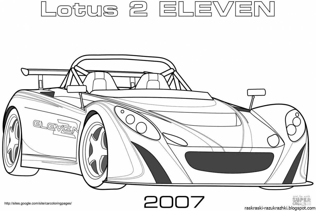 Coloring page elegant fast cars