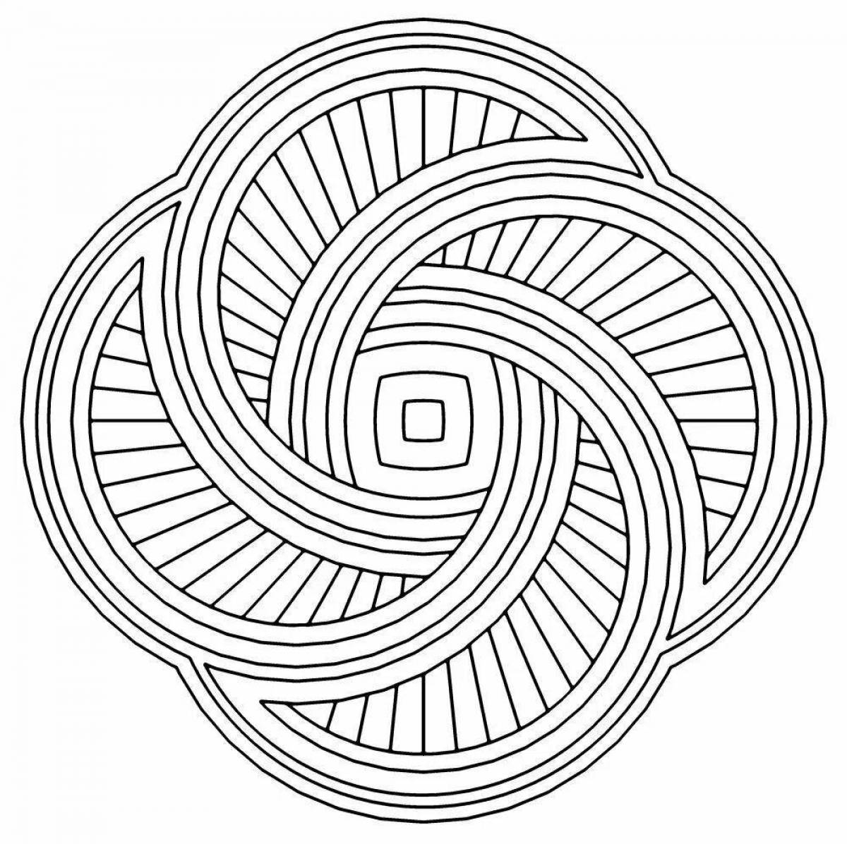 Magic spiral coloring page