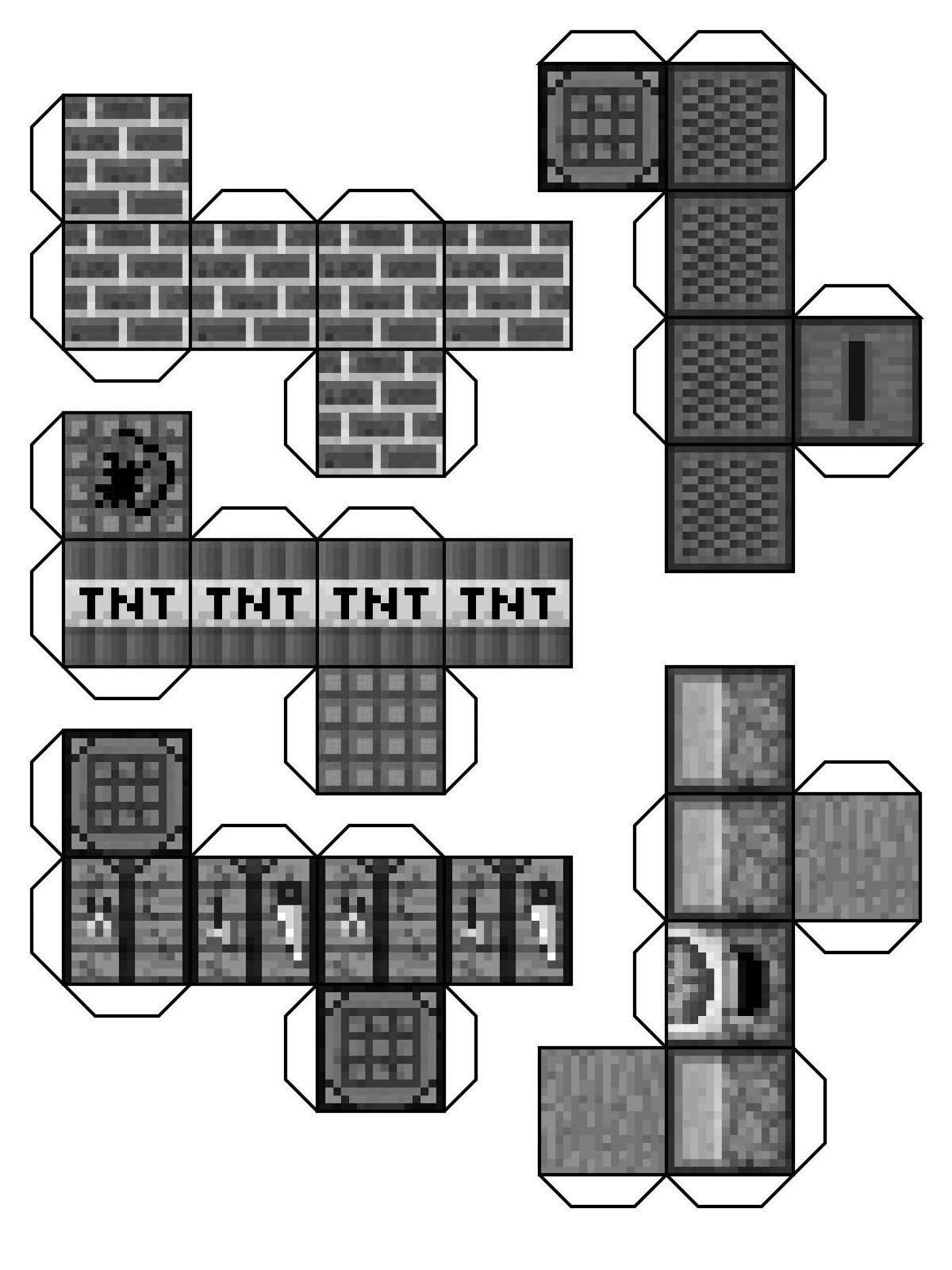Паперкрафт майнкрафт блоки