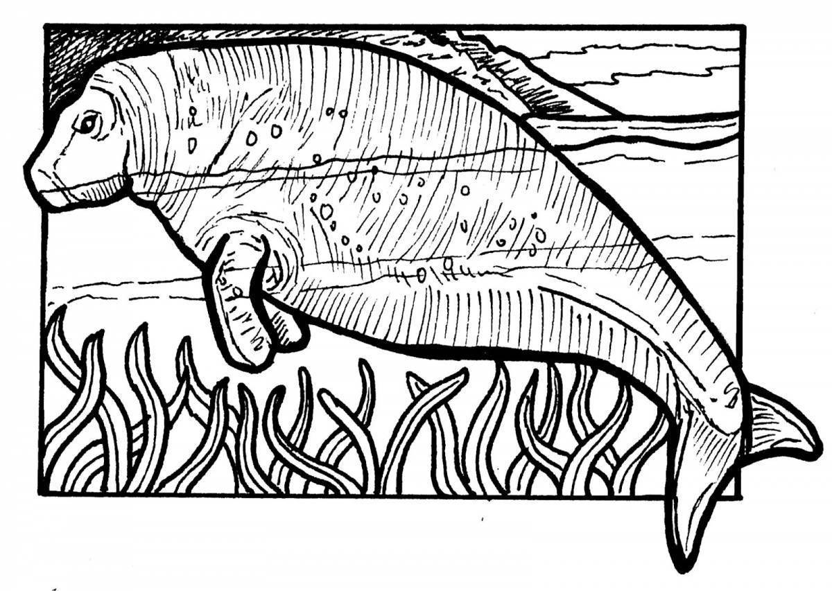 Морская корова рисунок