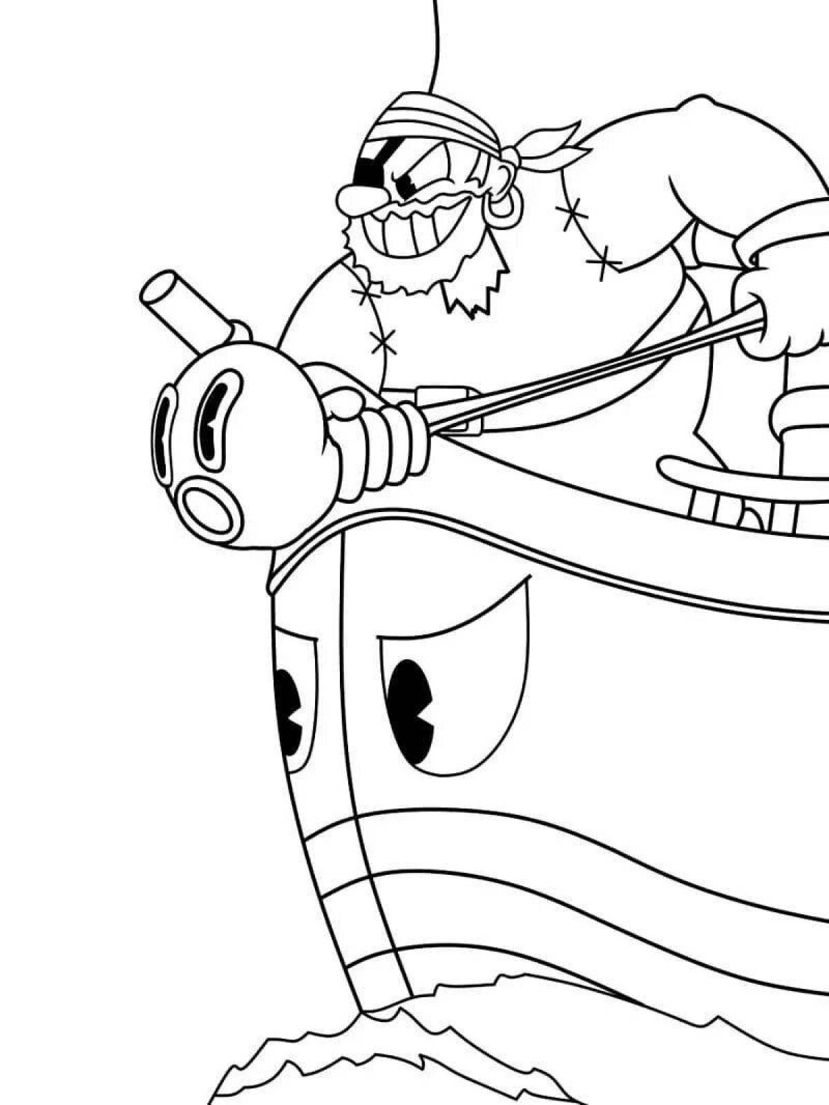 Fascinating cap coloring page