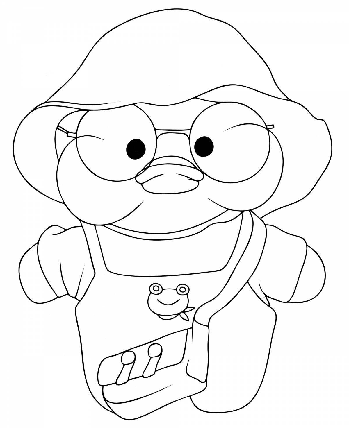 Colorific duck lalofan coloring page