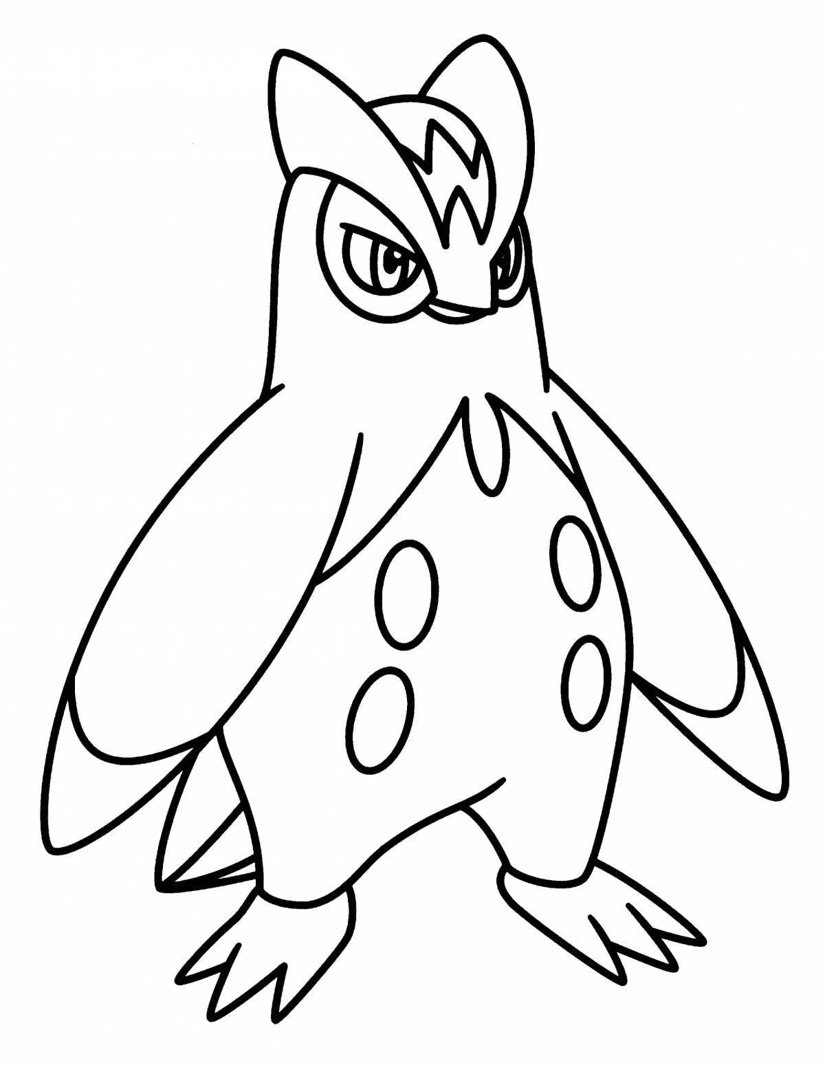 Colorful pokemon piplap coloring page