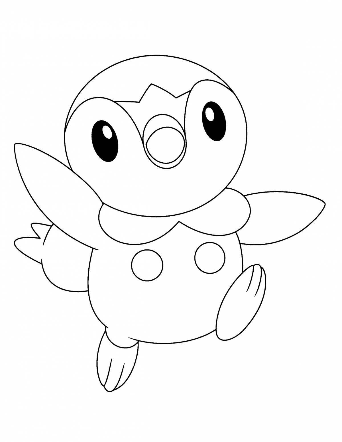 Gorgeous Piplup pokemon coloring page