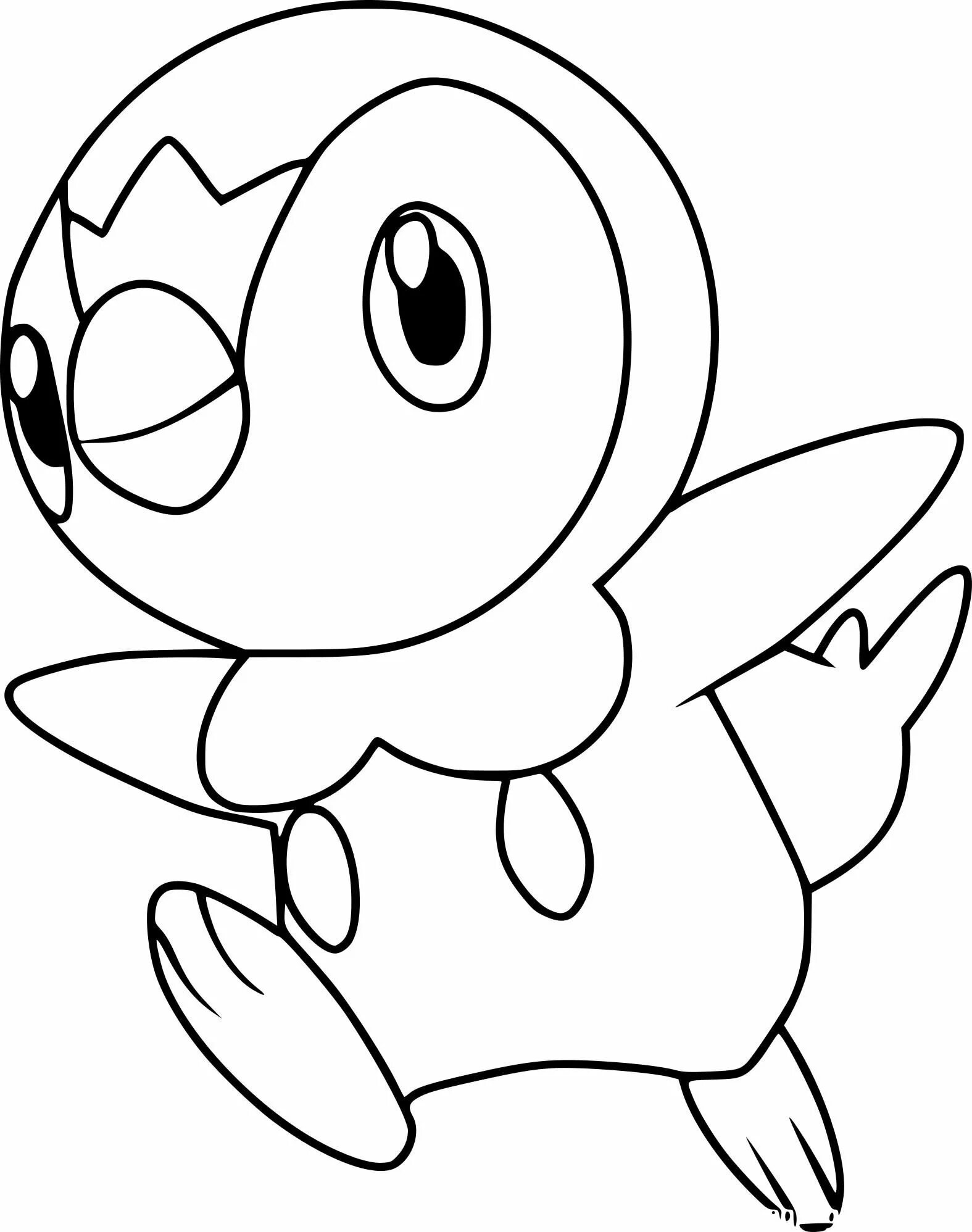 Coloring elegant piplup pokemon