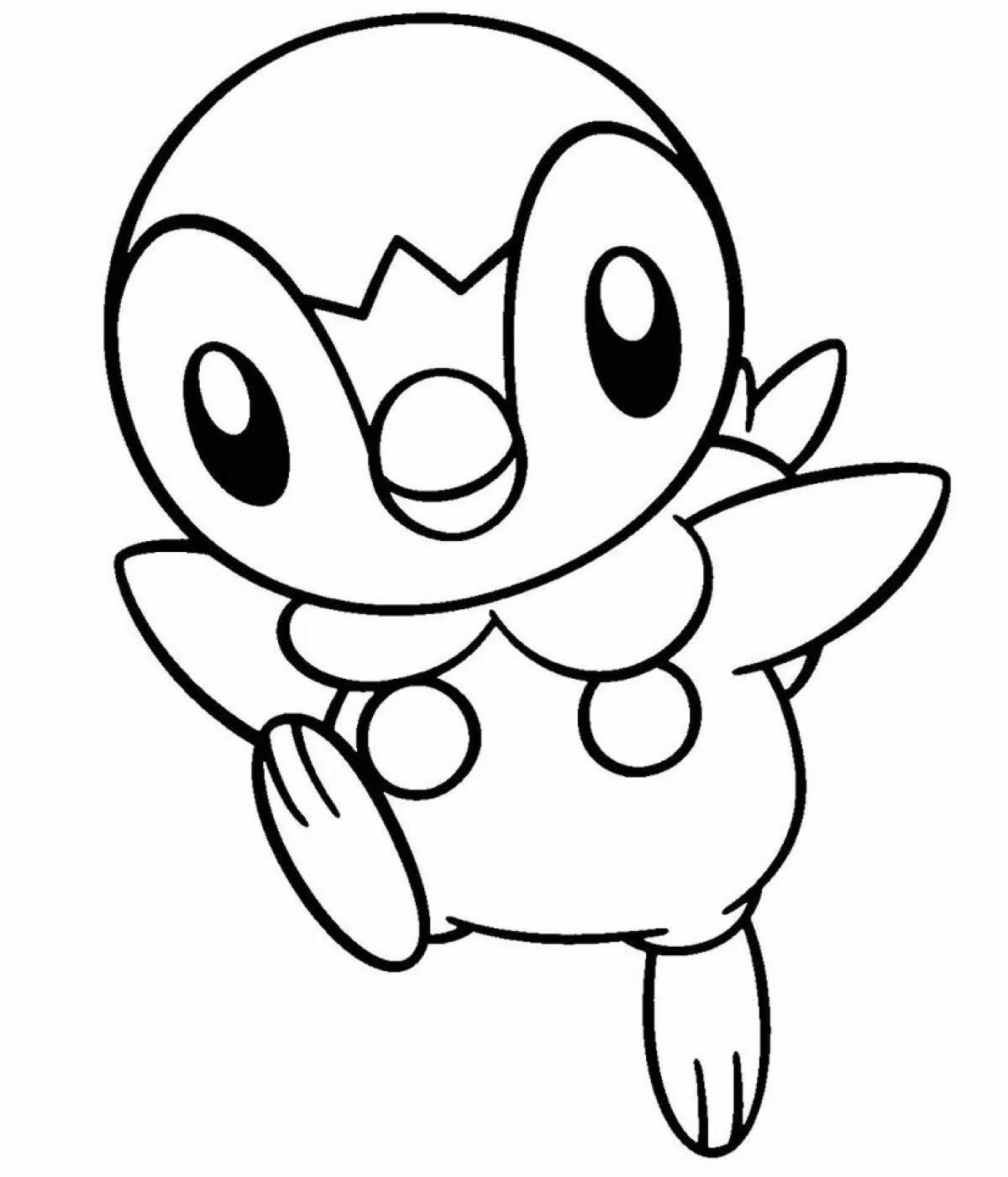 Colouring cool piplup pokemon
